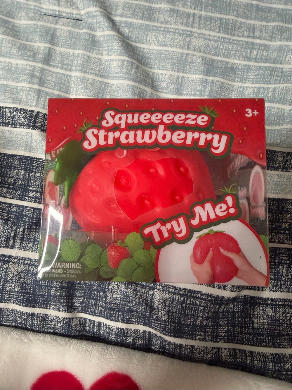 Squeeeze Strawberry Stress Toy - Bright Red